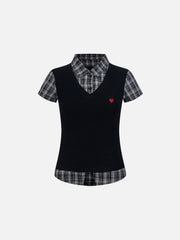 Aelfric Eden Layered Plaid Shirt Tee