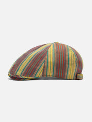 Striped Newsboy Cap