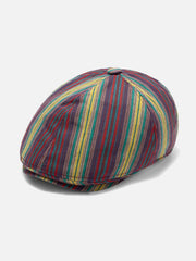 Striped Newsboy Cap