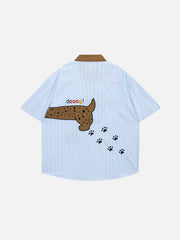 Aelfric Eden Embroidery Dachshund Short Sleeve Shirt