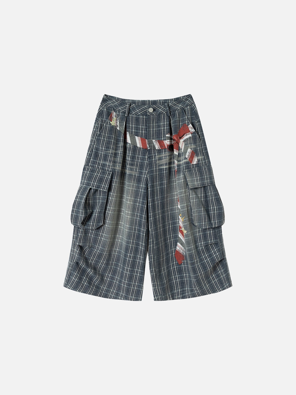 Aelfric Eden Plaid Multi Pocket Longline Shorts