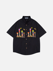 Aelfric Eden Birdhouse Embroidery Short Sleeve Shirt