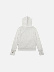 Aelfric Eden Boxy Cable Knit Zip Up Hoodie