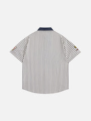 Aelfric Eden Stripe Patch Short Sleeve Shirt