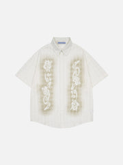 Aelfric Eden Openwork Floral Short Sleeve Shirt