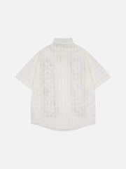 Aelfric Eden Openwork Floral Short Sleeve Shirt