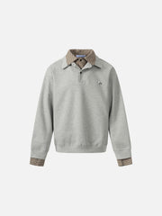Aelfric Eden Boxy Plaid Collar Sweatshirt