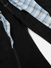 Aelfric Eden Plaid Tie Baggy Barrel Jeans