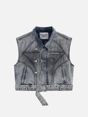 Aelfric Eden Super Boxy Fireman Clasp Denim Vest