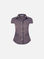 Aelfric Eden Plaid Star Button Short Sleeve Shirt