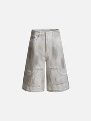 Aelfric Eden Washed Patch Longline Jorts