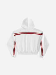 Aelfric Eden Boxy Contrast Stripe Zip Up Hoodie