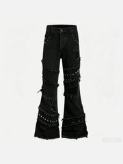 Aelfric Eden Studded Distressed Bootcut Jeans