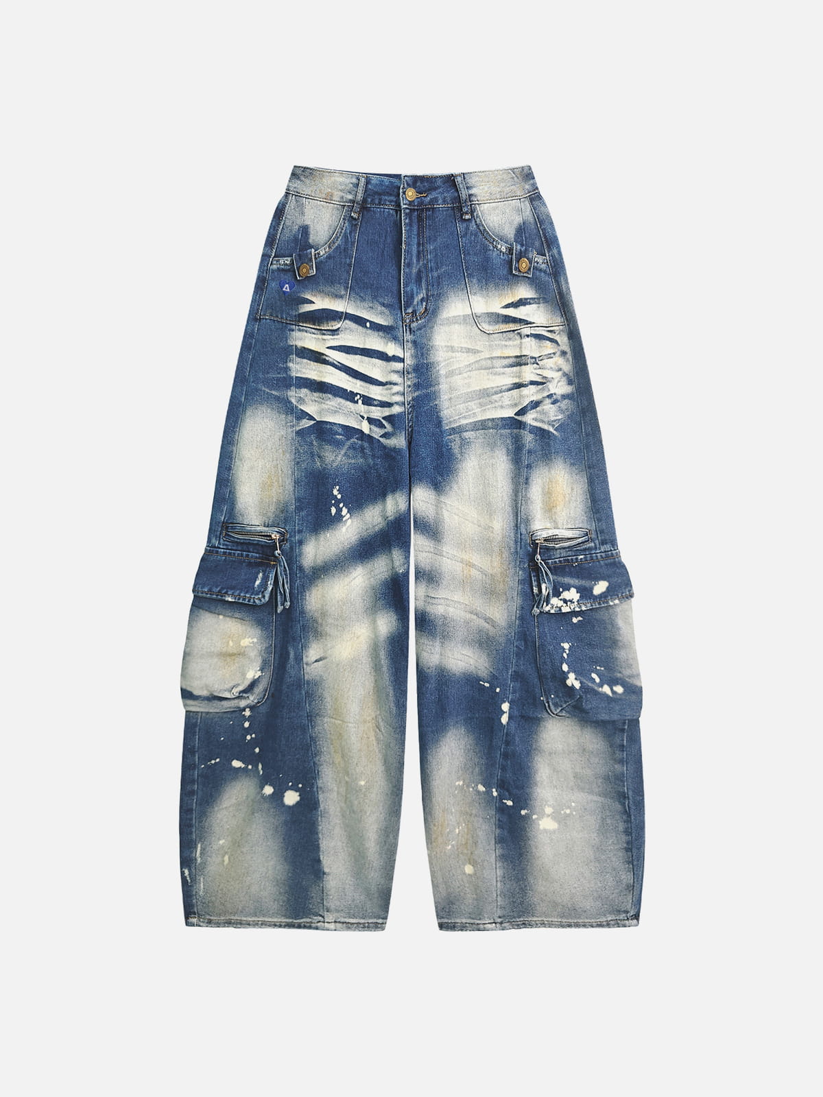Aelfric Eden Washed Multi Pocket Baggy Barrel Jeans