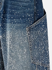 Aelfric Eden Rhinestone Baggy Barrel Jeans