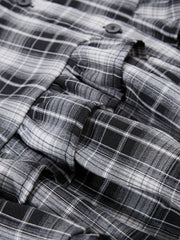 Aelfric Eden Plaid Ruffle Short Sleeve Shirt