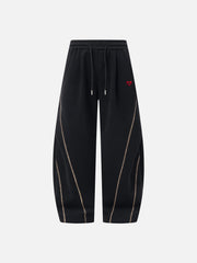 Aelfric Eden Contrast Stitch Baggy Barrel Sweatpants