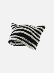 Stripe Cat Ear Beanie